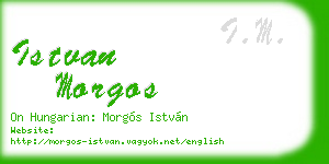 istvan morgos business card