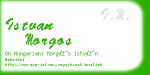 istvan morgos business card